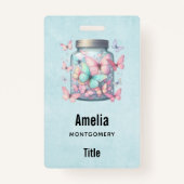 Badge Whimsical Butterflies in a Jar (Dos)