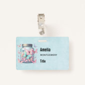 Badge Whimsical Butterflies in a Jar (Dos avec clip)