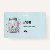 Badge Whimsical Butterflies in a Jar (Dos)