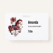 Badge Whimsical Carousel Horse Image Business (Devant)