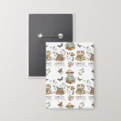 Badge Whimsical "Compost Your Expectations" Frog & Cat P (Recto/Verso)