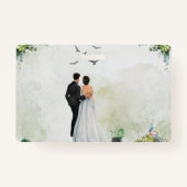 Badge Whimsical Floral Garden Wedding Invitation – Elega (Dos)