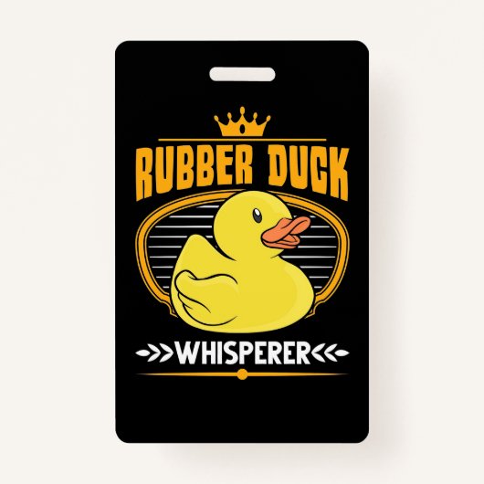 Badge Whisperer Canards en caoutchouc (Devant)
