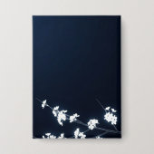 Badge White Cherry Blossom Navy Background (Recto)