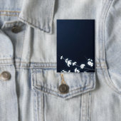 Badge White Cherry Blossom Navy Background (Insitu)