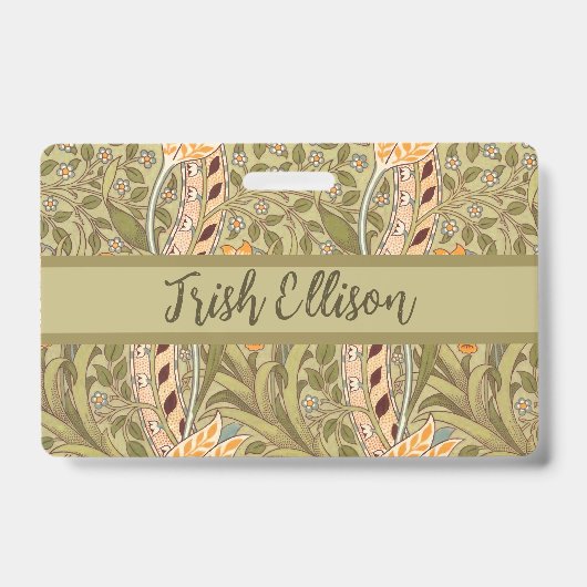 Badge William Morris Daffodil Garden Flower Classic Bota (Avant)