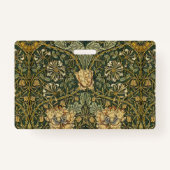 Badge William Morris Honeysuckle Vert Floral (Dos)