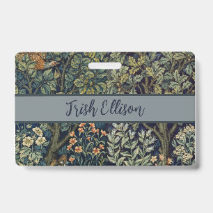Badge William Morris Pheasant Bird Tree Botanical