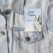 Badge Winter Forest Watercolor Button (Insitu)