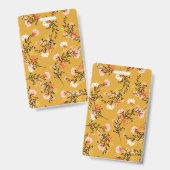 Badge Yellow background flowers (Recto et verso)