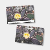 Badge Yellow cactus (Avant & arrière)