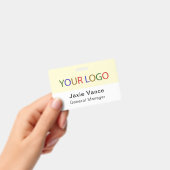 Badge Yellow Custom Hard Plastic  with Metal Clip (À main)