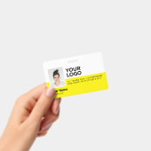 Badge Yellow Employee Modern Photo ID Security (Manuel / portable)