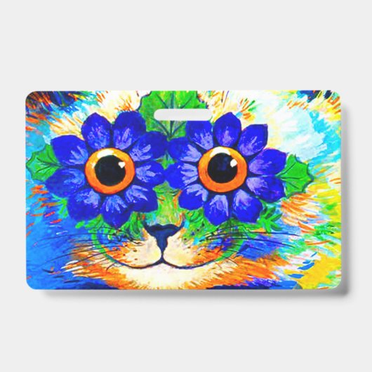 Badge Yeux de fleurs de chat (Avant)