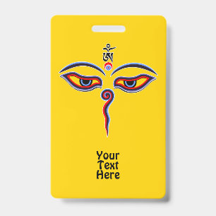 Badge Yeux de sagesse du Bouddha - Yeux du temple de Bod