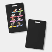 Badge Yoga de cochon d'Inde drôle (Avant & arrière)