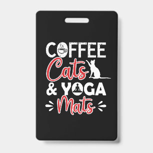 Badge Yoga Lover Café Et Mats De Yoga