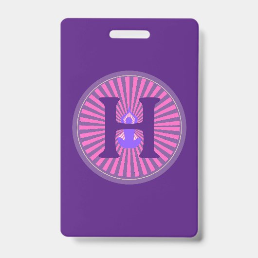 Badge - Yoga Zen - Personnalisé - Ajouter Initial (Avant)