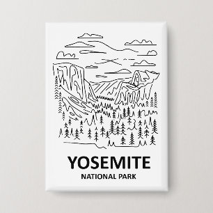Badge Yosemite National Park Line Art