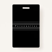 Badge Your Custom Text & Modern Stripes | Black & White (Dos)