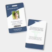 Badge Your Health Care Company Logo Photo Clip Name (Avant & arrière)