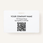 Badge Your Logo Here Company Business QR Code Photo Name (Dos)