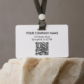 Badge Your Logo Here Company Business QR Code Photo Name