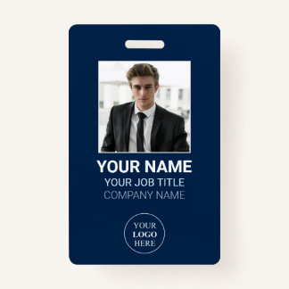 Badge Your Logo Here Employee Photo Corporate Name Tags