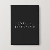 Badge Your Name Professional Creative Plain Black Grey (Recto)