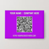 Badge Your Promotional Business QR Code Buttons Template (Recto)