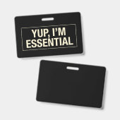 Badge Yup Im Essentiel (Avant & arrière)