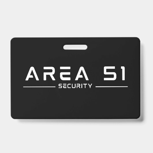 Badge Zone 51 Sécurité Extraterrestre Alien UFO (Avant)