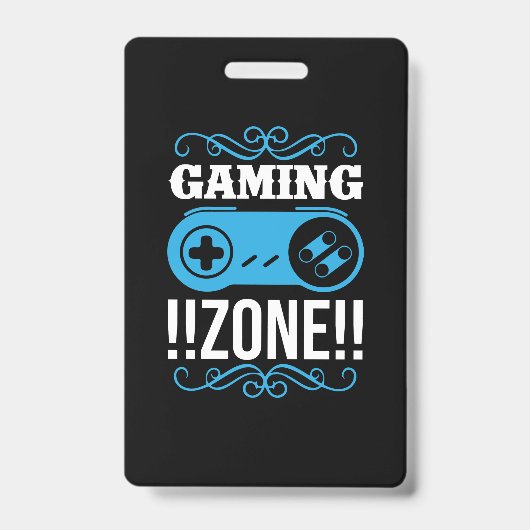 Badge Zone de jeu de cadeaux de gamer (Avant)