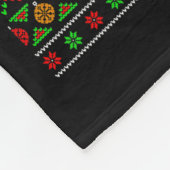 Badger Christmas Lights Funny Santa Ugly Sweaters  Fleece Deken (Hoek)