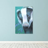 Badger dans le bluebell woods toile imprimé (Insitu (Plancher de Bois))