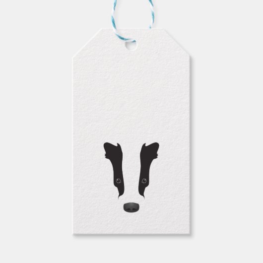 Badger Face Silhouette Cadeaulabel (Voorkant)