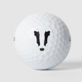 Badger Face Silhouette Golfballen (Voorkant)