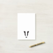 Badger Face Silhouette Post-it® Notes (Op bureau)