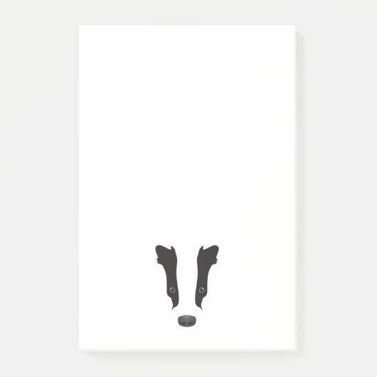 Badger Face Silhouette Post-it® Notes (Voorkant)