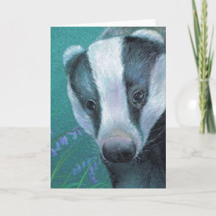 Badger fine art peinture carte quotidienne