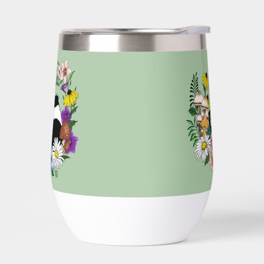 Badger Fleurs sauvages Champignons Vert (Gauche)