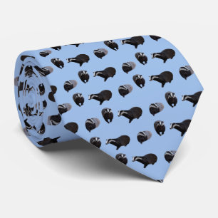 Badger Frenzy Cravate double face (bleu clair)