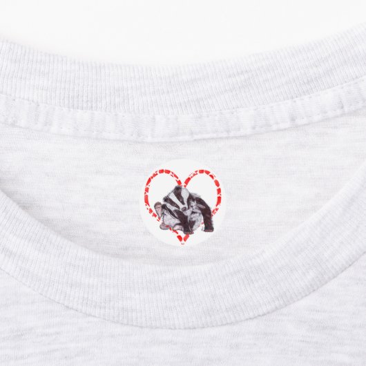 BADGER HEART LABELS (Aangebracht)