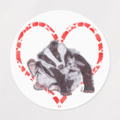 BADGER HEART LABELS (Design 1)