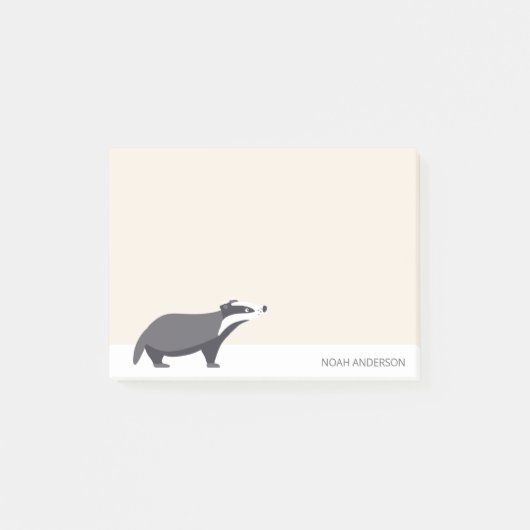 Badger houtland dier kinder briefpapier post-it® notes (Voorkant)