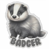 BADGER - KINDERKAMER STICKER (Voorkant)