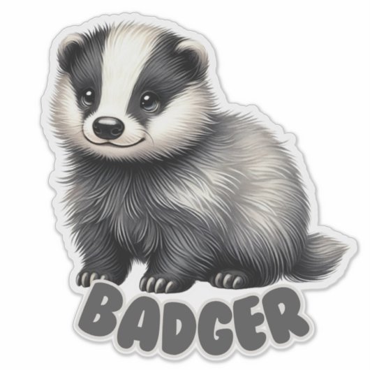 BADGER - KINDERKAMER STICKER (Voorkant)