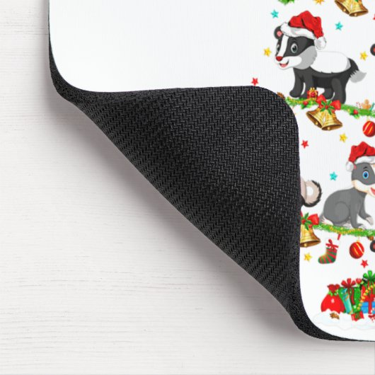 Badger Lights Xmas Santa Badger Christmas Tree Muismat (Hoek)