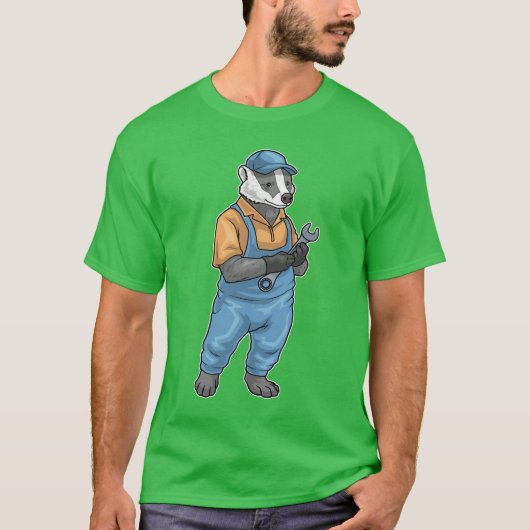 Badger Mechanic Wrench T-shirt (Voorkant)