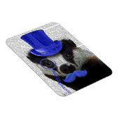 Badger met Blue Top Hat en Mustache Magneet (Rechterzijde)